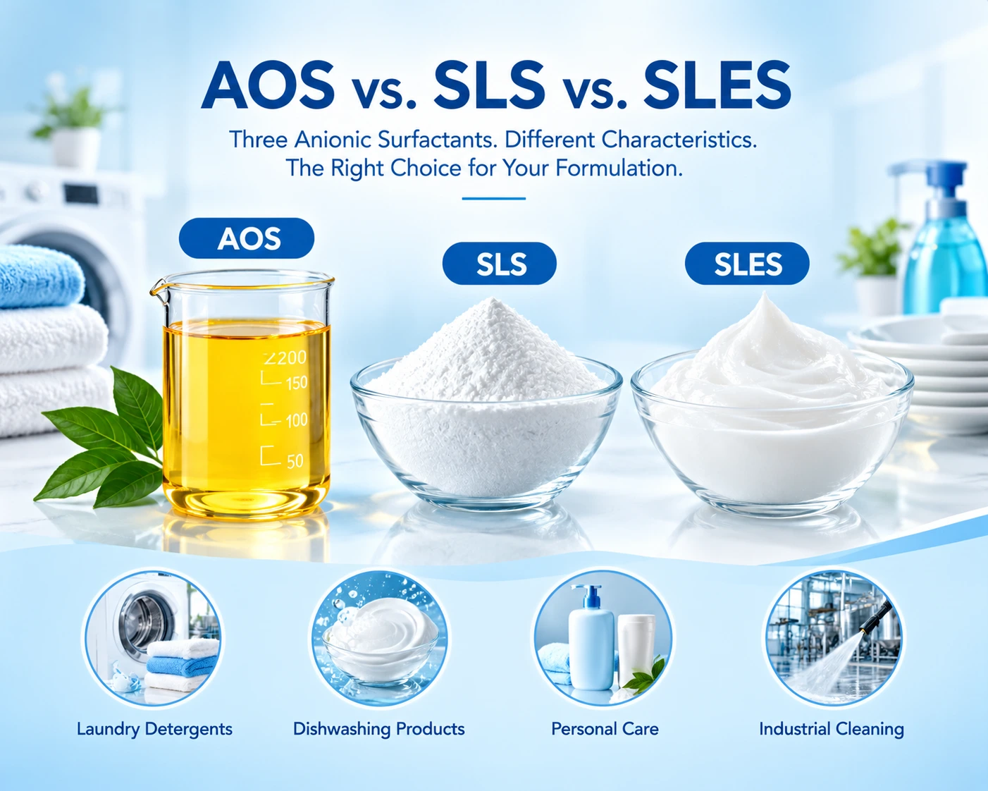 AOS vs. SLS vs. SLES: How to Choose the Right Surfactant